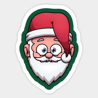 Cute Santa Claus Face Sticker